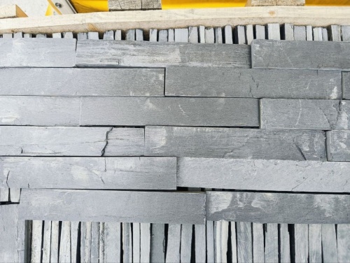 Плитка чёрная из натурального камня фасадная 30 см * 5 см, толщина 7 мм -30 мм купить в Лобне