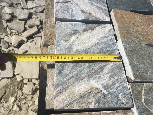 Плитка пилёная златолит Уральский для цоколя, отмостки купить в Лобне